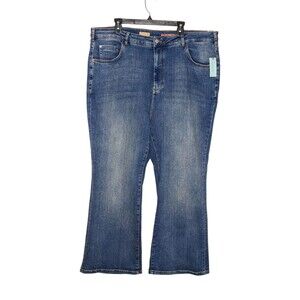 Anthropologie Pilcro Womens Sz 24W The Icon Flare Jeans Medium Blue Denim NWT